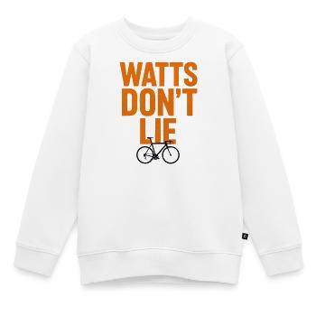 Watts ne ment pas : conception de la puissance du vélo - Sweat Premium enfant bio - blanc - Devant - AI Model Kid Male (0cm)