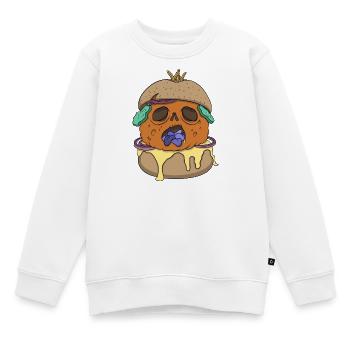 Burger - Grusel Fastfood - Kinder Premium Organic Sweatshirt - Weiß - Vorne - AI Model Kid Male (0cm)