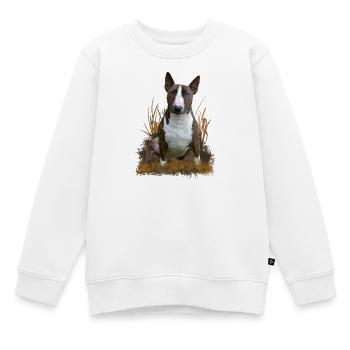 Bullterrier - Kinder Premium Organic Sweatshirt - Weiß - Vorne - AI Model Kid Male (0cm)