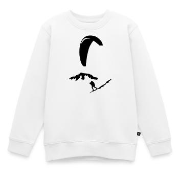 Paragliding - Kinder Premium Organic Sweatshirt - Weiß - Vorne - AI Model Kid Male (0cm)