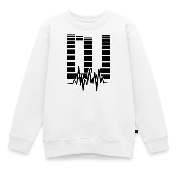dj - Kinder Premium Organic Sweatshirt - Weiß - Vorne - AI Model Kid Male (0cm)