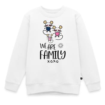 Famille - Sweat Premium enfant bio - blanc - Devant - AI Model Kid Male (0cm)