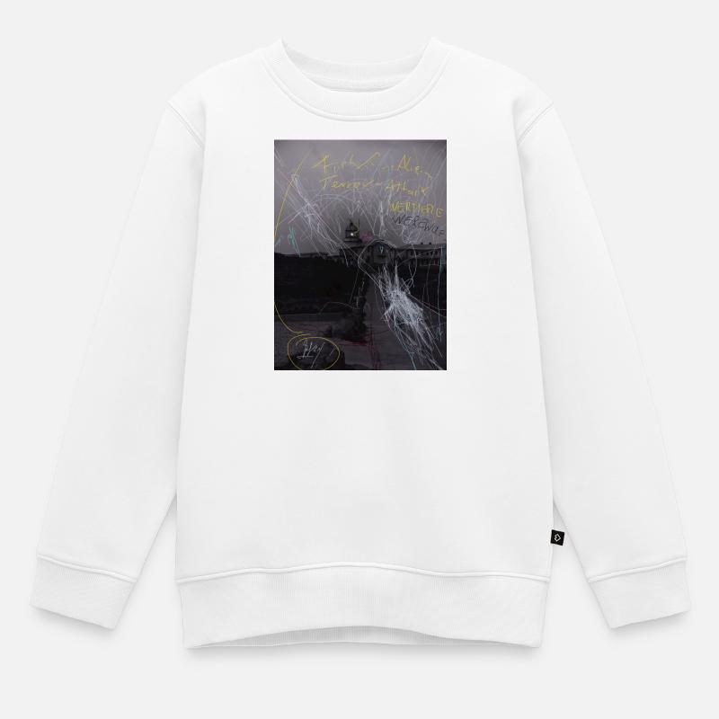 „were“wolf Attacke - „war“ Atacke, Estaca de Bares - Kinder Premium Organic Sweatshirt - Weiß