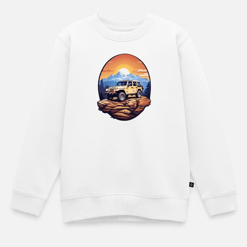 Véhicule tout-terrain 4x4 - Sweat Premium enfant bio - blanc