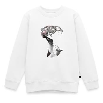 Staffordshire Bullterrier - Kinder Premium Organic Sweatshirt - Weiß - Vorne - AI Model Kid Male (0cm)