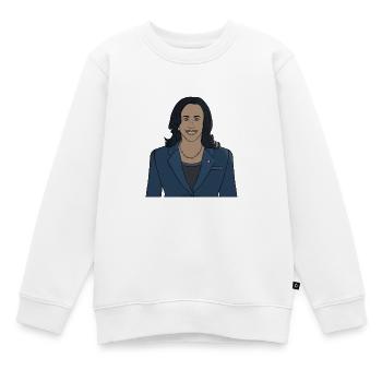 Votez pour Kamala Harris aux élections présidentielles américaines - Sweat Premium enfant bio - blanc - Devant - AI Model Kid Male (0cm)
