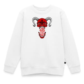 « HELLSKULL - Rugissement démoniaque » - Sweat Premium enfant bio - blanc - Devant - AI Model Kid Male (0cm)