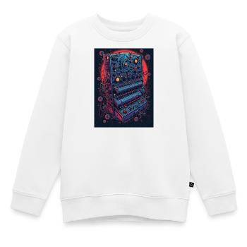 Futuristic electronic music device - Kids Premium Organic Sweatshirt - white - Front - AI Model Kid Male (0cm)