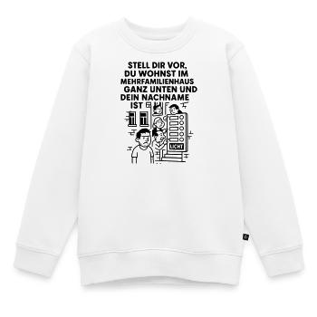 Mehrfamilienhaus Lustig Licht - Kinder Premium Organic Sweatshirt - Weiß - Vorne - AI Model Kid Male (0cm)