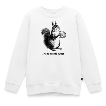 Friede Freude Franz Eichhornchen - Kinder Premium Organic Sweatshirt - Weiß - Vorne - AI Model Kid Male (0cm)