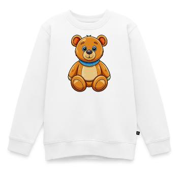 nounours - Sweat Premium enfant bio - blanc - Devant - AI Model Kid Male (0cm)