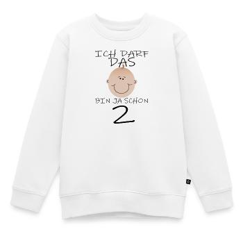 2nd Birthday Boy - Kids Premium Organic Sweatshirt - white - Front - AI Model Kid Male (0cm)