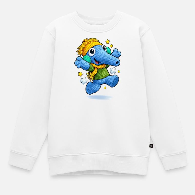 Leo Longnose rit - Sweat Premium enfant bio - blanc