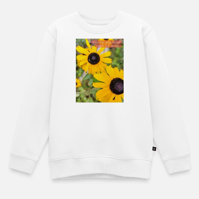 Double soleil - Sweat Premium enfant bio - blanc