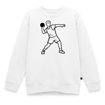 Balle au prisonnier - Sweat Premium enfant bio - blanc - Devant - AI Model Kid Male (0cm)