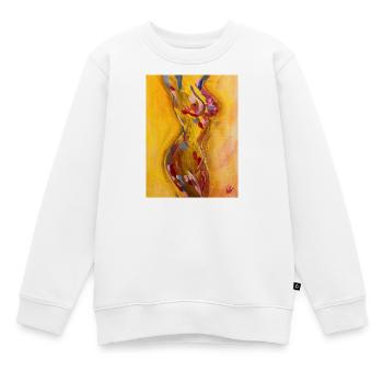 Venere Dorata – Goldene Venus - Kinder Premium Organic Sweatshirt - Weiß - Vorne - AI Model Kid Male (0cm)
