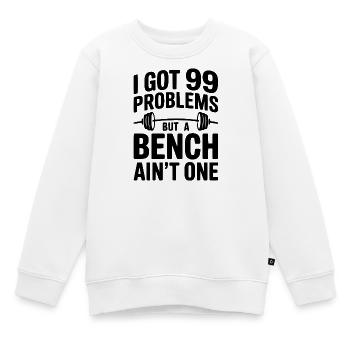 Ich habe 99 Aufgaben, aber eine Bank ist keine davon - Kinder Premium Organic Sweatshirt - Weiß - Vorne - AI Model Kid Male (0cm)