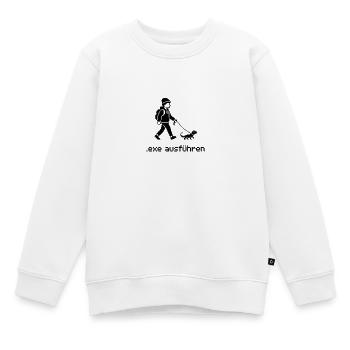 exe ausführen Sys ADMIN Systemadministrator Nerd - Kinder Premium Organic Sweatshirt - Weiß - Vorne - AI Model Kid Male (0cm)