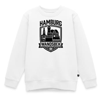 Hamburg Wandsbek – Heimat & Stadtteil Silhouette - Kinder Premium Organic Sweatshirt - Weiß - Vorne - AI Model Kid Male (0cm)