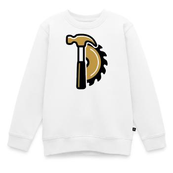 Hammer Kreissaege Logo - Kinder Premium Organic Sweatshirt - Weiß - Vorne - AI Model Kid Male (0cm)