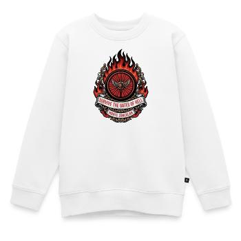 Monte Zoncolan Tore der Hölle - Kinder Premium Organic Sweatshirt - Weiß - Vorne - AI Model Kid Male (0cm)