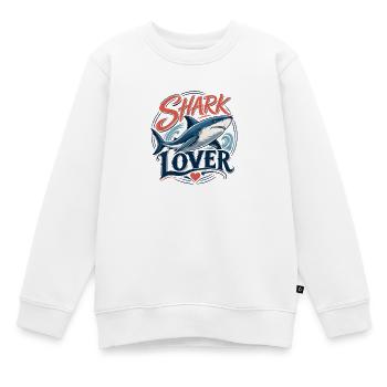 Shark Lover - T-Shirt für Hai-Fans - Kinder Premium Organic Sweatshirt - Weiß - Vorne - AI Model Kid Male (0cm)