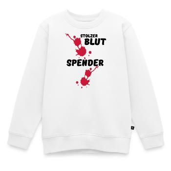 Stolzer Blutspender Blut Spende Geschenk Medizin - Kinder Premium Organic Sweatshirt - Weiß - Vorne - AI Model Kid Male (0cm)