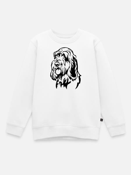 Spinone Italiano Kopf - Kinder Premium Organic Sweatshirt - Weiß