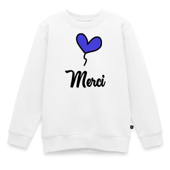 VIELEN DANK. DANKE. VIELEN DANK. JAHRESTAG. GEBURT. - Kinder Premium Organic Sweatshirt - Weiß - Vorne - AI Model Kid Male (0cm)
