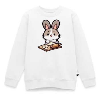 Bunny Baker: Der Teig-Delighter - Kinder Premium Organic Sweatshirt - Weiß - Vorne - AI Model Kid Male (0cm)