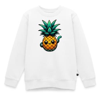 Ananas - Kinder Premium Organic Sweatshirt - Weiß - Vorne - AI Model Kid Male (0cm)