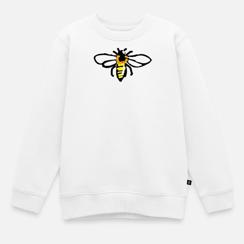 abeille - Sweat Premium enfant bio - blanc