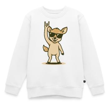 Waldrand-Rocker Rehkitz - Kinder Premium Organic Sweatshirt - Weiß - Vorne - AI Model Kid Male (0cm)