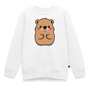 Murmeltier - Kinder Premium Organic Sweatshirt - Weiß - Vorne - AI Model Kid Male (0cm)