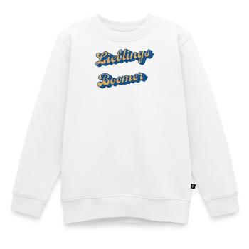 Liebings Boomer Script Logo - Kinder Premium Organic Sweatshirt - Weiß - Vorne - AI Model Kid Male (0cm)