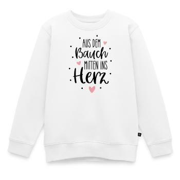 De l’intestin au cœur | Bébés et naissance - Sweat Premium enfant bio - blanc - Devant - AI Model Kid Male (0cm)