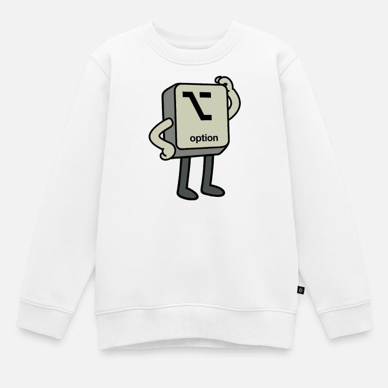 Option-Button - Kinder Premium Organic Sweatshirt - Weiß