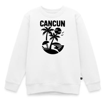 cancun silhouette - Kinder Premium Organic Sweatshirt - Weiß - Vorne - AI Model Kid Male (0cm)