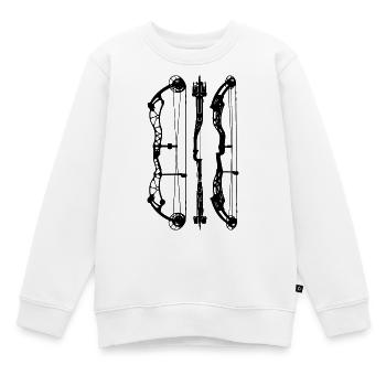 BowtechRekoning_Plans - Kids Premium Organic Sweatshirt - white - Front - AI Model Kid Male (0cm)