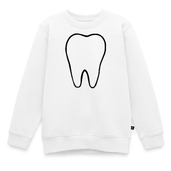 Dent, dents, dentiste - Sweat Premium enfant bio - blanc - Devant - AI Model Kid Male (0cm)