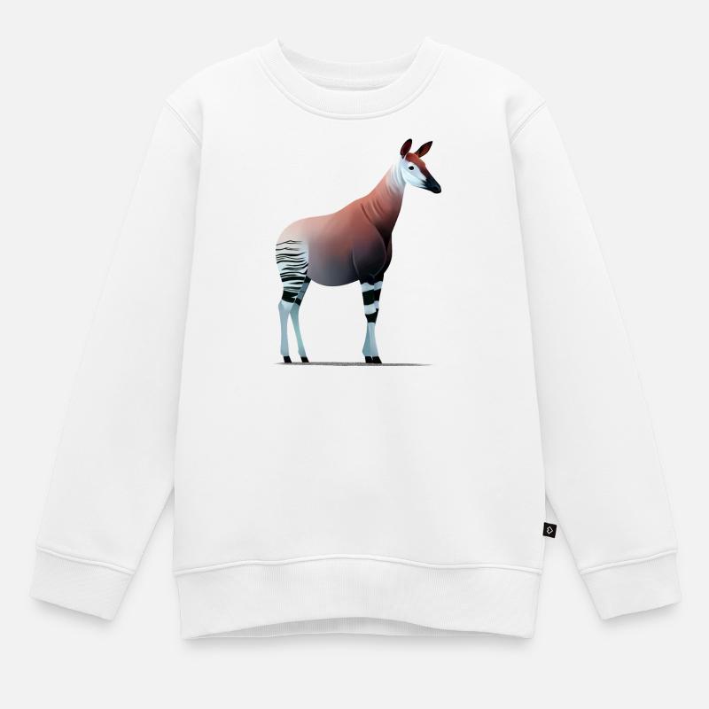 Okapi - Sweat Premium enfant bio - blanc