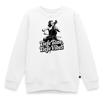 Tiefe Töne Tiefe Vibes Cello Musik - Kinder Premium Organic Sweatshirt - Weiß - Vorne - AI Model Kid Male (0cm)