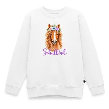 T-Shirt Schulkind Pferd - Kinder Premium Organic Sweatshirt - Weiß - Vorne - AI Model Kid Male (0cm)
