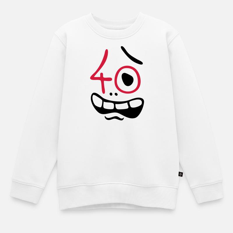 Uh oh, 40 ans! - Sweat Premium enfant bio - blanc