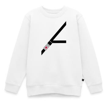 La ceinture de sécurité - Sweat Premium enfant bio - blanc - Devant - AI Model Kid Male (0cm)