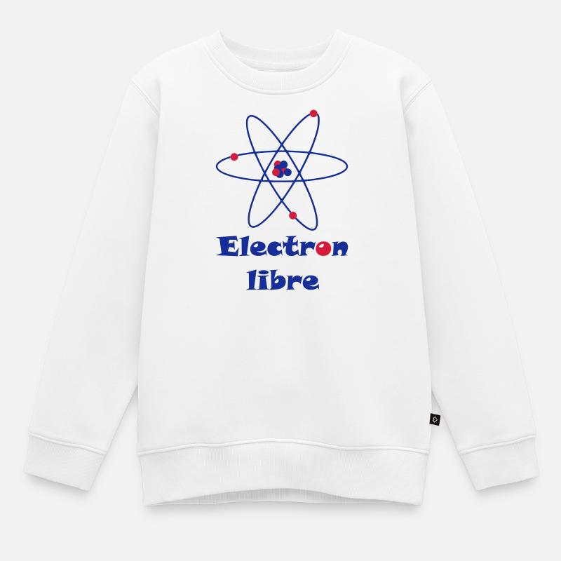 Electron Libre - Sweat Premium enfant bio - blanc