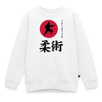 Jiu Jitsu / Jujutsu / Jiujitsu / Art Martial - Sweat Premium enfant bio - blanc - Devant - AI Model Kid Male (0cm)