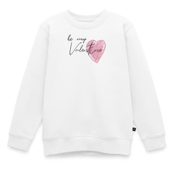 Be my valentine - Kinder Premium Organic Sweatshirt - Weiß - Vorne - AI Model Kid Male (0cm)