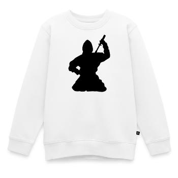 Ninja japanischer Spion oder Attentäter - Kinder Premium Organic Sweatshirt - Weiß - Vorne - AI Model Kid Male (0cm)