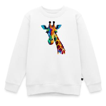 Giraffe - Kinder Premium Organic Sweatshirt - Weiß - Vorne - AI Model Kid Male (0cm)